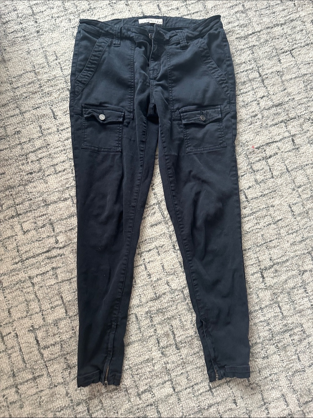 Joie dark Navy Blue skinny Cargo Jeans for Women